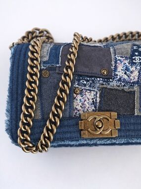 Chanel Patchwork Denim Boy Bag - FULL SET